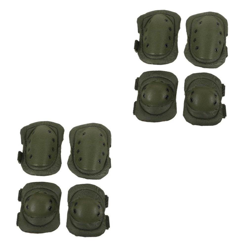 ARTIBETTER 2 Sets Knee and Elbow Support Brace Men Compression Pads Soft Shell for Outdoor Sports