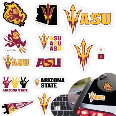 Arizona State Stickers for Gift, Car, Water Bottle, Laptop, and Phone for Sun Devils Football Fans and University Graduates (Arizona State Sun Devils)