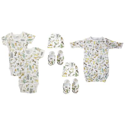 Bambini NC-0569 Unisex Newborn Baby 7 Piece Layette Sets, White