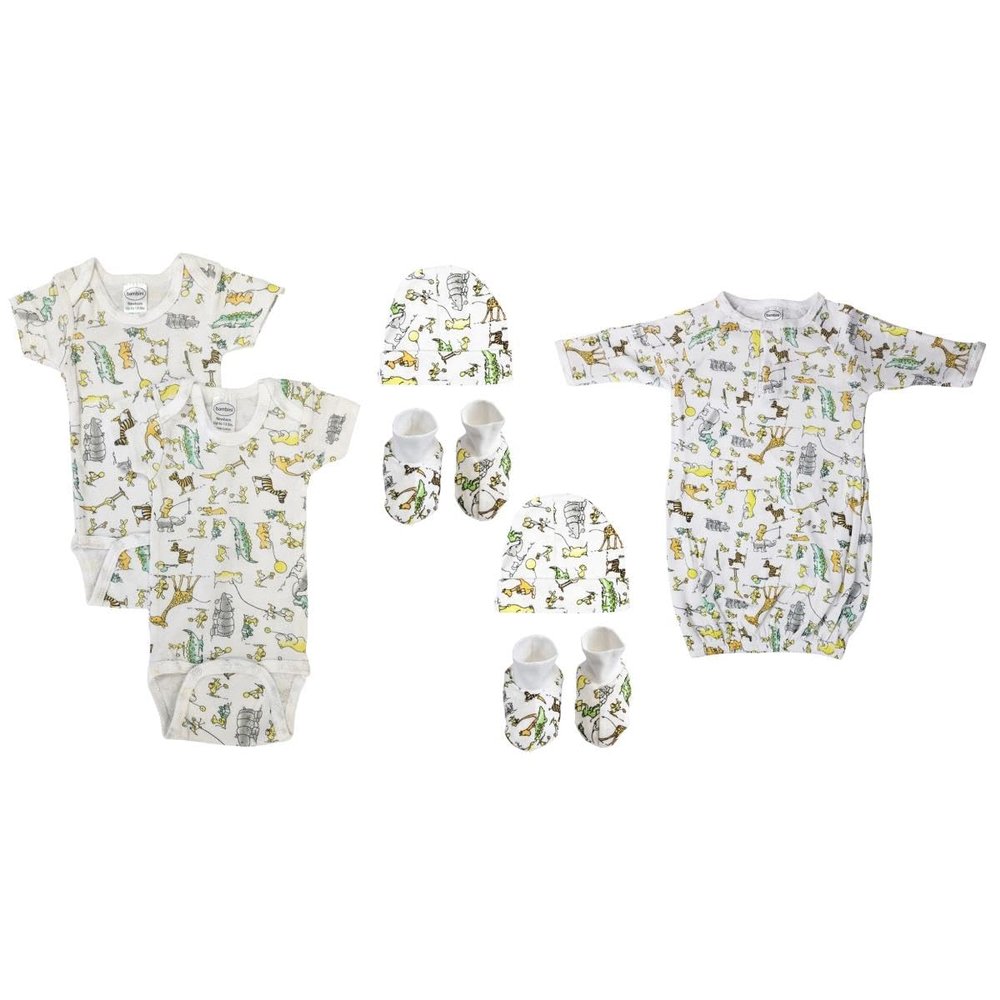 Bambini NC-0569 Unisex Newborn Baby 7 Piece Layette Sets, White