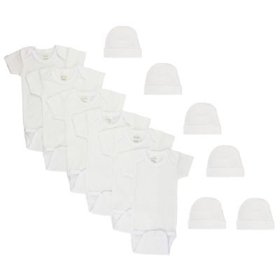 Bambini NC-0556L Unisex Baby 12 Piece Layette Sets, White - Large