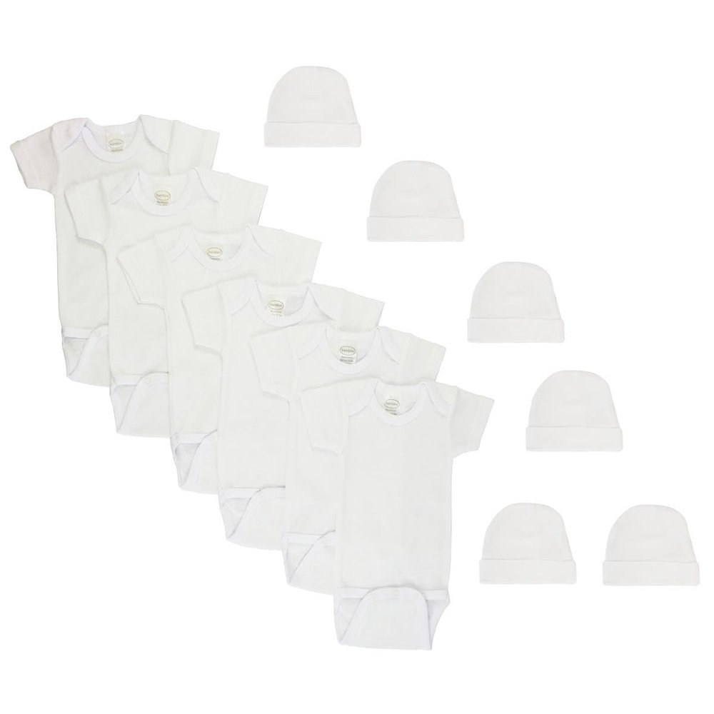 Bambini NC-0556L Unisex Baby 12 Piece Layette Sets, White - Large