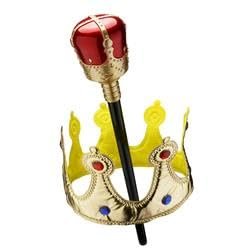 212 Main Royal Gold Crown & Scepter with Red Orb