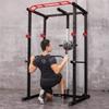 Power Cage Squat Rack Stands Gym Equipment 1000-Pound Capacity Exercise pull-up down view 4