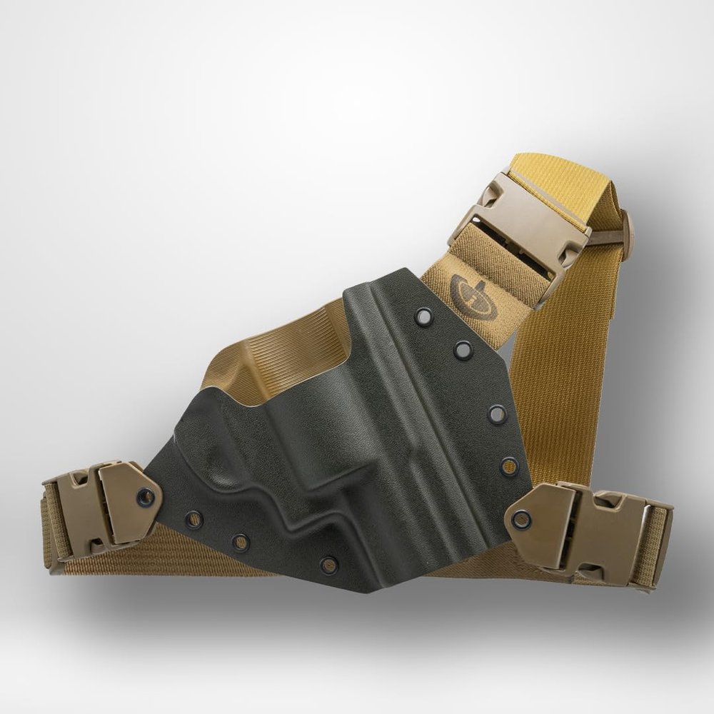 Kenai Chest Holster for a Ruger - MAS Grey/Coyote (Model - Super Blackhawk, Right)
