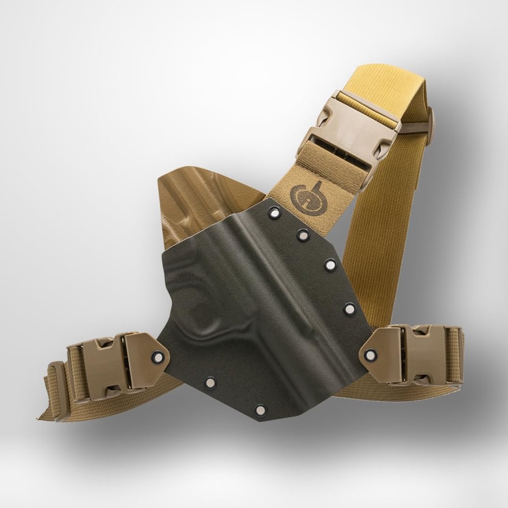 Kenai Chest Holster for a Ruger - MAS Grey/Coyote (Model - American 45, Left)