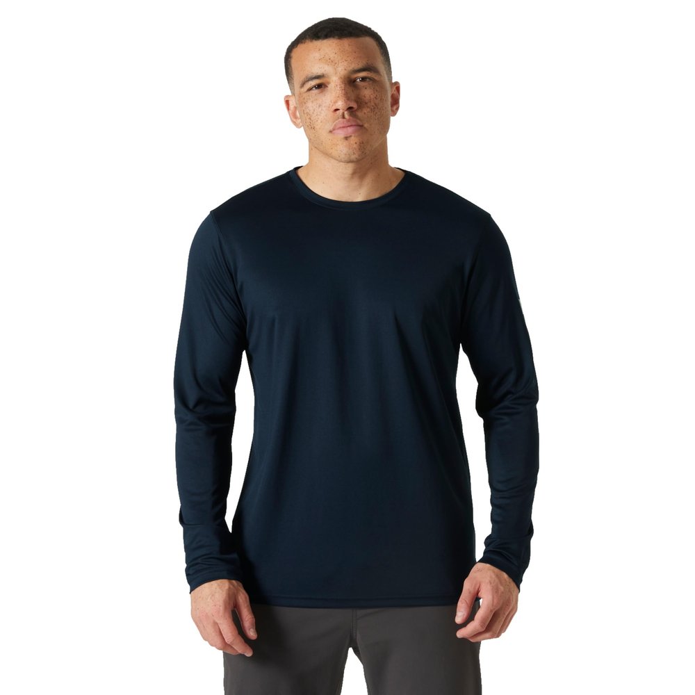 Helly Hansen Men's HH Tech Crew LS 2.0, 597 Navy, Small
