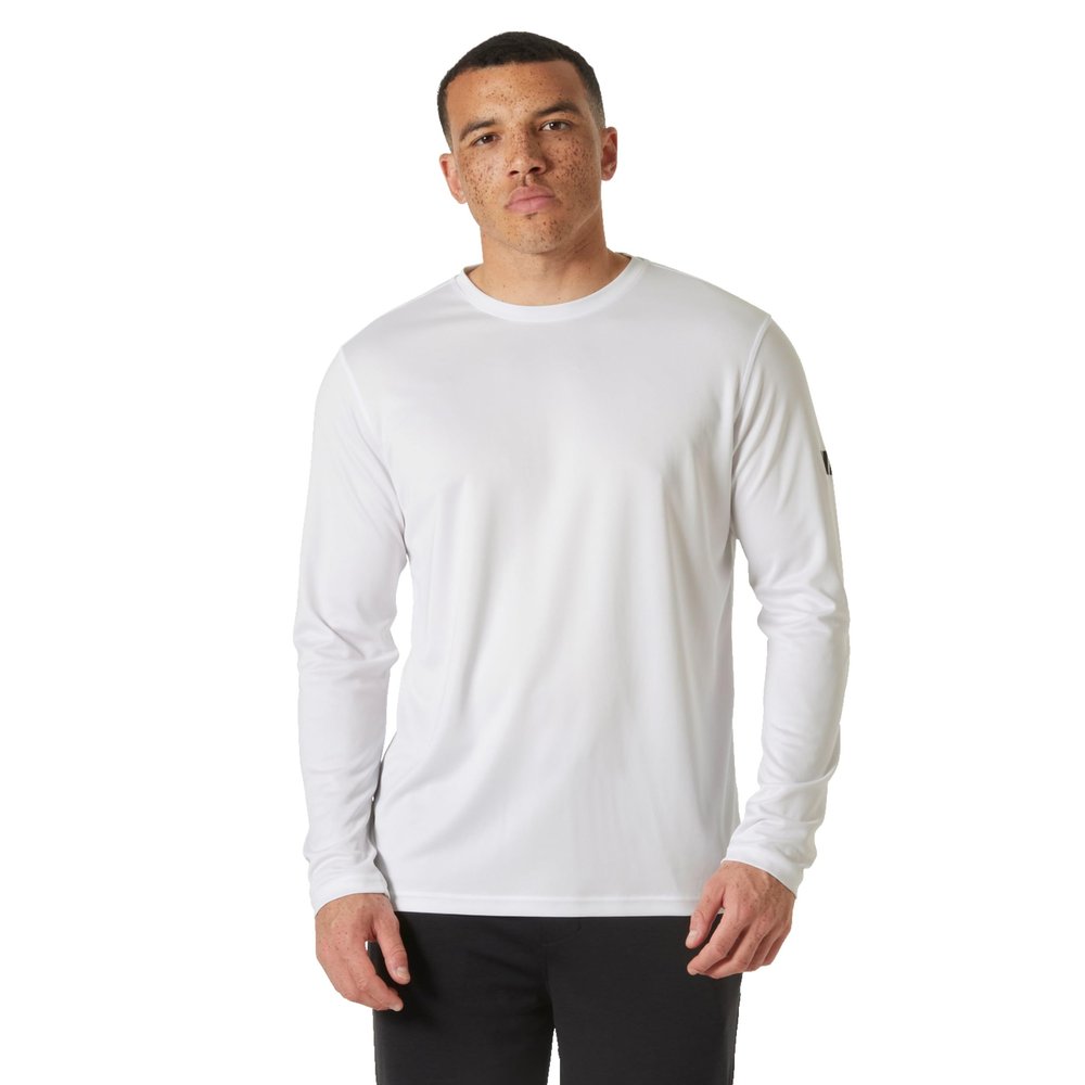 Helly Hansen Men's HH Tech Crew LS 2.0, 001 White, Small