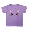 Big Girls Outfits Girls Summer Loose Casual Trendy Cute Cat Printed Short Sleeve T Shirt Top Girls (Purple, 4-5 Years) view 1