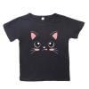 Big Girls Outfits Girls Summer Loose Casual Trendy Cute Cat Printed Short Sleeve T Shirt Top Girls (Black, 4-5 Years) view 1