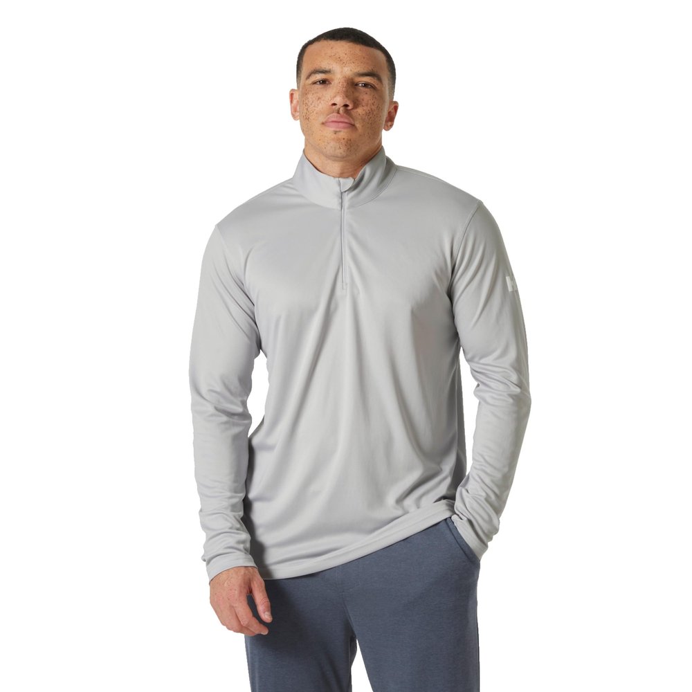 Helly Hansen Men's HH Tech 1/2 Zip 2.0, 853 Grey Fog, Small