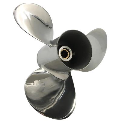 DSUIUWER Stainless Steel Outboard Propeller Compatible with Yamaha Engine 20hp 25hp F25hp 30hp, 9-7/8"11"