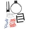 TFCFL 44'' Wall Mounted Backboard and Rim Combo, Basketball Backboard and Rim Net, Wall Mounted Basketball Hoop Outdoor, Basketball Hoop for Garage, Roof, PET Shatter Proof Backboard view 3