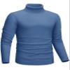 CRYSULLY Sweaters for Men Turtleneck Long Sleeve Lightweight Knitted Thermal Pullover Sweater for Spring Fall Winter Blue XL view 1