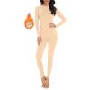 SIMIYA Thermal Underwear Set for Women Long Johns with Fleece Lined Long Sleeves Base Layer Set Top Bottom Nude view 1