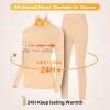 SIMIYA Thermal Underwear Set for Women Long Johns with Fleece Lined Long Sleeves Base Layer Set Top Bottom Nude view 4