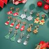 16 Pairs Christmas Clip on Earrings for Women Teen Girls Hypoallergenic Snowflake Christmas Tree Bow Bell Snowman Penguin Earrings Women Dangle Clip Christmas Earrings Bulk Xmas Holiday Jewelry view 3