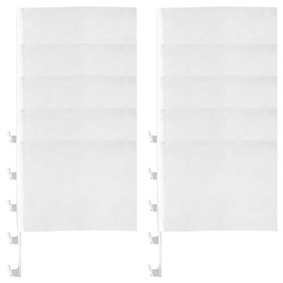 10 Pack Blank Car Flag Solid White Flag 18x12inch Polyster Car Window Vehicle Flag with flagpole DIY Flag for Parades Grand Opening Party Events Celebration,White