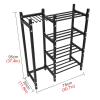 SGeneE Large Capacity Metal Baseball Equipment Storage Rack Stand Holder, Heavy Duty Vertical Multifunctional Organizers for Indoor Gym Garage Club, Save Space,Style1 view 2