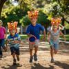 90shine 3Pcs Thanksgiving Turkey Ring Toss Games for Kids - Fall Inflatable Hat Toys with Stickers for Adults Family Activities Party Favors Indoor Outdoor - Style 2 view 4