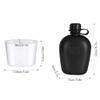 HXBER 3 Piece Canteen Kit with Aluminum Cup and Cover for Outdoor Camping Hiking Backpacking Survival view 2