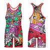 DIYUME Custom Cartoon Wrestling Singlet Slim Fit Powerlifting Singlet for Men Women Youth Plus Size view 1