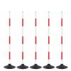 RENLXFI 3ft/4ft/5ft Height Soccer Training Slalom Poles, Agility Training Equipment with Rubber Base for Soccer Drills Dribbling Sports, Coaching Sticks(1m/39.4in,5packs) view 1