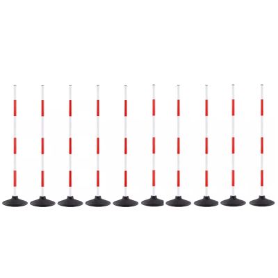 RENLXFI 3ft/4ft/5ft Height Soccer Training Slalom Poles, Agility Training Equipment with Rubber Base for Soccer Drills Dribbling Sports, Coaching Sticks(1.2m/47.2in,10packs)