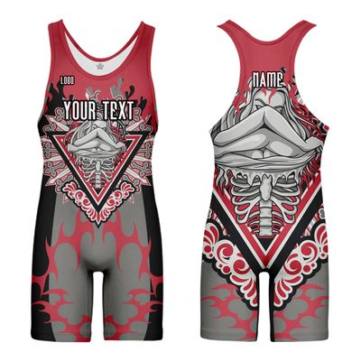 DIYUME Unisex Girls Full Sublimated Printing Singlet for Wrestling, MMA & Powerlifting, Youth Boys Unisex Adult