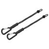 YOKIVE 2 Pcs Paracord Keychain with Clip, Men & Women Braided Lanyard Ring Hooks Adjustable Buckles | Great for Home Key, Camp Hike Backpacks (Black) view 1