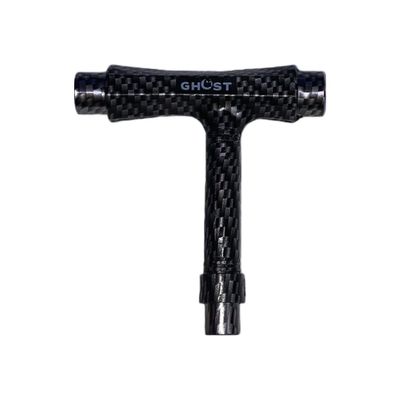 GHOST BOARDS Y3 Skateboard Tool Kit - All-in-One T Tool for Skateboard, Longboard, & Roller - Multi-Function Portable Skate Tool with T-Type Allen Key & L-Type Phillips Head Wrench (Carbon Fiber)