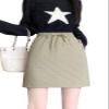 ebossy Women's Puffer Quilted Skirt Drawstring A-line Insulate Warm Skirt with Pockets Hiking Sport (M, Army Green) view 1