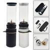 Portable Outdoor Gas Lamp, Gas Lantern Dreamlike Candle Lamp Portable Tent Lantern Glass Mantle Lantern for Camping, for Hiking, Fishing(with Gas Box Black) view 4