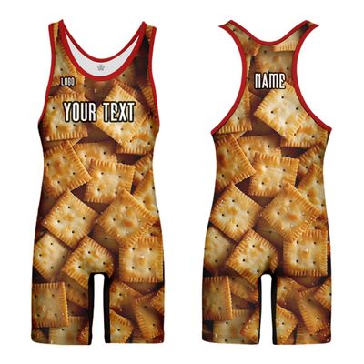 DIYUME Unisex Biscuit Full Sublimated Printing Singlet for Wrestling, MMA & Powerlifting, Youth Boys Unisex Adult