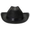 Doloame Kids Girls Boys Cowboy Hats Wide Brim Western Cowgirl Hat with Adjustable Strap Fedora Hat Outfits Accessory (Black, ONE SIZE) view 1