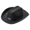 Doloame Kids Girls Boys Cowboy Hats Wide Brim Western Cowgirl Hat with Adjustable Strap Fedora Hat Outfits Accessory (Black, ONE SIZE) view 2