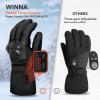 Heated Motorcycle Gloves, 2700mAH Rechargeable Heated Gloves for Men Women, Temperature Display Winter Gloves for Outdoor Skiing Cycling Fishing Hunting view 2