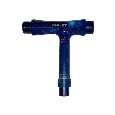 GHOST BOARDS Y3 Skateboard Tool Kit - All-in-One T Tool for Skateboard, Longboard, Roller & Skate - Multi-Function Portable Skate Tool with T-Type Allen Key & L-Type Phillips Head Wrench (Ocean)