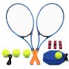 ZHUOKECE Tennis Rackets for Adult, 2 Players Adult Recreational Tennis Rackets Set for Beginners and Professional with 4 Tennis Balls, 3 Overgrips, 1 Tennis Bag (Dark Blue) view 1
