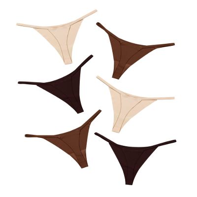 DEANGELMON G-string Thongs Women Panties No Show Thong Seamless Underwear Low Rise Comfortable Microfiber Workout Pack (6P2,XL-Hnew)