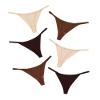 DEANGELMON G-string Thongs Women Panties No Show Thong Seamless Underwear Low Rise Comfortable Microfiber Workout Pack (6P2,XL-Hnew) view 1