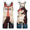 DIYUME Custom Cartoon Wrestling Singlet Slim Fit Powerlifting Singlet for Men Women Youth Plus Size view 1