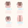 BAGSMART Compression Packing Cubes for Travel, 6/5/4set Lightweight Packing Organizers, Summer Travel Essentials Suitcase Organizer Bags Set, Compressible 4 Set/Beige view 2