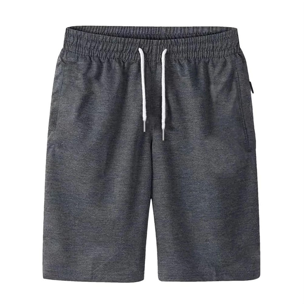 XZQYJKP Mens Sports Solid Drawstring Board Trunk Beach Pants Shorts Summer Thin Trousers Zippered Pocket Loose Sweatpants dark gray XS