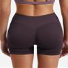 YEOREO SoftHue Women Workout Gym Impact Shorts Hidden Scrunch Butt Lifting 2.5"/3.6"/4.5"/6" Shorts Dark Brown M view 2
