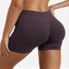 YEOREO SoftHue Women Workout Gym Impact Shorts Hidden Scrunch Butt Lifting 2.5"/3.6"/4.5"/6" Shorts Dark Brown M view 3