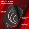 AIREO Harpy Eagle M16 Pickleball Paddle, Metallic Carbon Fiber Surface with 16MM Polypropylene Core, Elongated and Wide-Body Pickleball Paddles, USAPA Approved Pickle Ball Paddle view 2