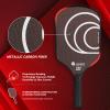 AIREO Harpy Eagle M16 Pickleball Paddle, Metallic Carbon Fiber Surface with 16MM Polypropylene Core, Elongated and Wide-Body Pickleball Paddles, USAPA Approved Pickle Ball Paddle view 4