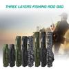 HXBER 3 Layers Fishing Pole Bag Portable Folding Rod Carry Case Fishing Reel Tackle Storage Bag Case view 3