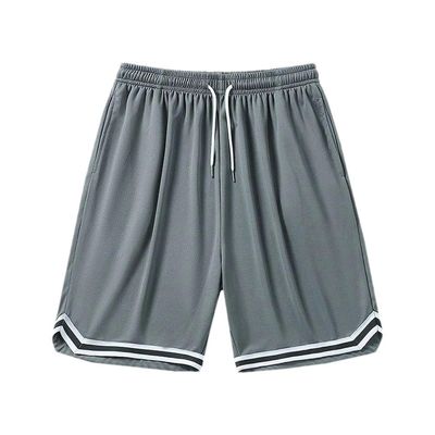 XZQYJKP Men's Summer Mesh Sports Shorts Fitness Speed Dry Running Shorts Casual Loose Shorts Gray M